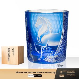 BOANG | Japanese Edo Kiriko Handcrafted Crane Engraving Retro Luxury Whiskey Glass