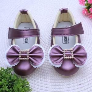 NAOMI - Baby Shoes Perempuan Cantik bersinar dengan Pita Ring permata
