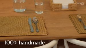 Natural Seagrass Placemats Rattan Wicker Placemats For Table Rectangular/Round Woven Placemats