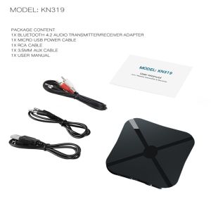 2 IN 1 Bluetooth Audio Receiver & Transmitter RCA 3.5MM AUX Jack USB Dongle Stereo Wireless Adapters For Car TV PC Headphone