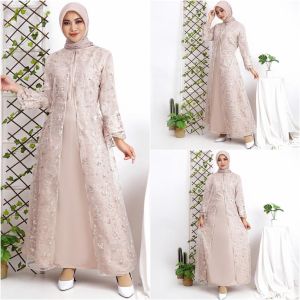 GAMIS JANICE / BRUKAT MEWAH / BAJU LEBARAN / GAUN PESTA / PAKAIAN WANITA / BUSANA MUSLIM