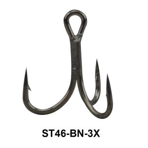 TEASER 10PCS ST46 Three-book Hook 3x Reinforced Lull High Carbon Steel Barb Three-fork Hook Iron Plate Vib Fishhook