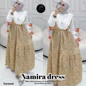 Dress namira - cotton premium mix broklat import Ld 110 pj 135