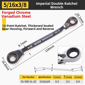 STANLEY | Dual-Head Ratchet Combination Wrench Set
