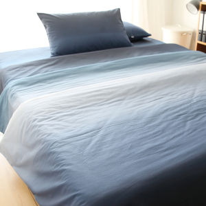 Graduated Blue Japanese Style Pure Cotton Bed Sheet Single 1.5m Student Dormitory Quilt Cover Pillowcase Three Four Pieces