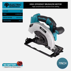 Máy Cưa Tròn Không Dây 5/7 Inch 5000 Vòng/phút Không Chổi Than Điều Chỉnh Cắt Góc 45 Độ Cho Máy Cưa Cầm Tay Dùng Pin Makita 18V