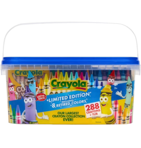 Crayola Crayon Tub (240ct/288ct LIMITED EDITION) Bulk Crayon Set Kids Coloring & Art Supplies