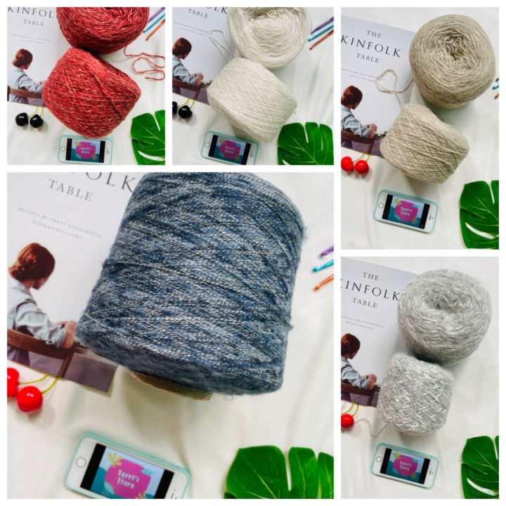 Yarn - Len Mohair - Cỡ sợi ~ 1.5mm - Len sợi Thu Đông (Siêu nhẹ - Siêu mềm - Siêu ấm)