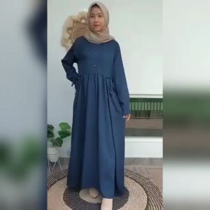 GAMIS KAREEN IY CREPE /GAMIS BASIC POLOS ITY CREPE/DRESS POLOS ITYCREPE VARIASI TALI/DAILY DRESS BASIC