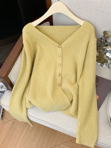 Brand Discount Spring & Fall New Arrival Classy Temperature-Sensitive Soft Wind Soft Glutinous Tops Female V Neck Sweaters Cardigan Outwear Tide