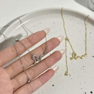 Shiny Tassel Necklace Womens Luxury Limited Edition Snake Year Choker Advanced Sense Sweater Chain Accessory Alloy Pendant