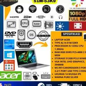 LAPTOP ACER AL14-51M-53K9