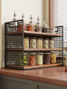 evesigar | Kitchen Multifunctional Spice Rack Condiment Organizer Multi-tier Shelf