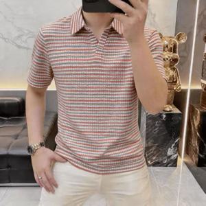 Áo Thun Polo Nam Cổ Trụ Đảo Sọc