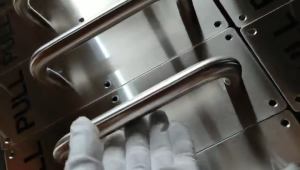 Gagang Pintu Dorong Tarik Stainless Push Pull Handle Plat Sign Door Untuk Pintu Kantor Hotel