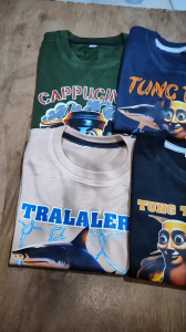 Baju Kaos Distro Anomali Anak Laki Laki Karakter CAPPUCINO ASSASSINO Keren Umur 1 - 10 Tahun