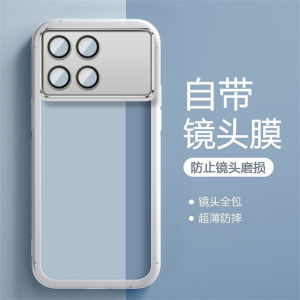 Applicable to Xiaomi Pocof6pro Phone Case Poco F6 Men and Women with Lens Protector Xiaomi Silicone Protective Case Poco F6por Full Cover Transparent Soft Case Mi Mi Pocof6 Drop-Resistant Ultra-Thin