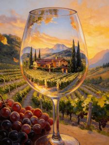 Huacan 5D DIY Diamond Painting Glass Cup Orchard House Diamond Mosaic Landscape Decorative Paintings