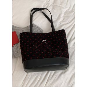 South Korea Special-Interest Design Bag Women 2024 New Arrival Fall Winter Fashion Polka Dot Shoulder Bag Large Capacity Commuter Tote