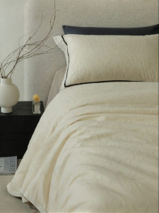 NELA HOME | French Floral Jacquard 100% Cotton 4-Piece Bedding Set