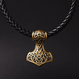 Chow Sang Sang 周生生 Noir 999.9 24K Pure Gold Noir Thors Hammer Necklace for Men 50cm 90637Z Price-by-Weight 23.58g Gold