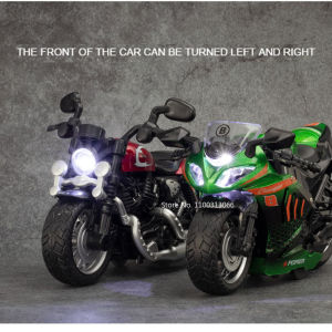 1/12 Motorcycle Cars Models Metal Diecast Toys Rubber Tires with Light Sound Motorcycles Models Toy for Kids Birthday Gifts