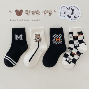 Pure Cotton Mid-Calf Socks for Baby Girls Autumn Winter New Style Children Socks Korean Version Girls Socks Trendy Socks
