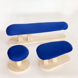 โต๊ะรีดผ้าไม้ทำมือพร้อมเก้าอี้ ใช้ในบ้าน สำหรับรีดผ้าแบบนึ่ง แขนเสื้อ ที่แขวนเสื้อผ้า ที่รีดผ้าแบบยาวทรงกลม