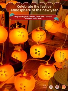 SUIYI | New Year Decorative String Lights with Persimmon Ornaments
