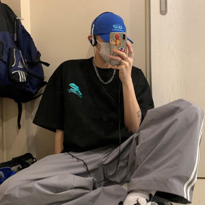 Extra Large Size 300 Pounds American High Street Pure Cotton Short Sleeve Mens T-Shirt Summer New Style Hip Hop Trend Top