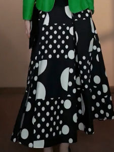 MANMI | Vintage Polka Dot Midi Skirt