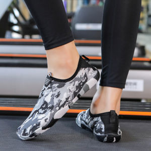 Men and Women Indoor Fitness Shoes Mute Soft Bottom Pilates Yoga Shoes Anti-Skid Shock Absorption Running Special Squat Hard Pull Shoes