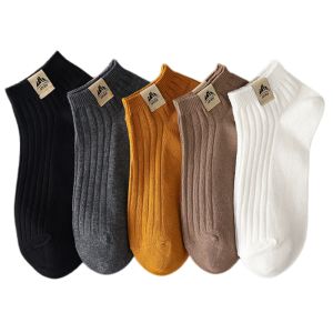 5Pairs Mens Socks Comfortable Sweat-Absorbing Breathable Outdoor Sports Fitness Casual Sock Soft Easy Fashionable Ankle Sox