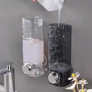 MLADEN Wall Mounted Soap Dispenser Bottle Suction Cup Soap Bottle Shampoo Dispenser Bekas Sabun Mandi 皂液器