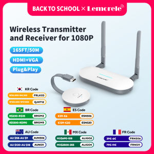 Lemorele | Lemorele Wireless HDMI Transmitter Receiver Video Transceiver Display Adapter Wireless Extender Kit for TV PC Monitor Projector