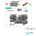 UTL Utility Terminal Block End Plate Phoenix Contact Weidmuller. 