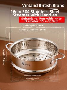 304 Stainless Steel Rice Steamer Multipurpose Steaming Basket