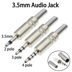 1/5 Chiếc Jack Âm Thanh 3.5 Mm Cắm 2/3/4 Cực Mono Tai Nghe Stereo Sửa Chữa Hàn Kết Nối Adapter