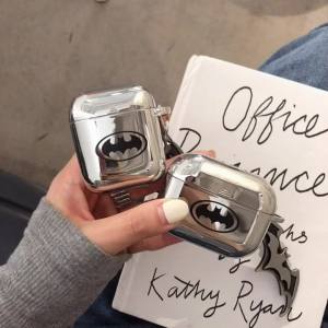 适用于AirPods 4 Batman Superman design fit for AirPods 1/2/3 / Pro / Pro 2 drop resistant shock absorbing Bluetooth protection electronic plating TPU silicone soft cover for Bluetooth headphones protection audio accessories