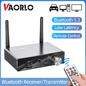VAORLO Bluetooth 5.3 HiFi Receiver & Transmitter DAC Wireless Audio Adapter U Disk/TF Card Playback Coaxial Optical 3.5mm AUX Jack Digital to analog Converter With Remote Control