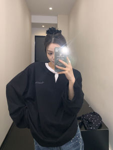 Elegant Minimalist Embroidered Long Sleeve T-Shirt Womens Loose Lightweight Casual Cotton Top Fashionable Summer Sun Protection