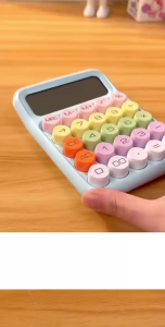 Máy Tính Cầm Tay Phím Cơ Máy Tính Cầm Tay Mini Màu Pastel Cute 12 Số Tặng Pin