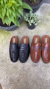 Giày Nam Sục da bò dập vân cá sấu màu đen Trường Hải SN161 CÓ SIE LỚN