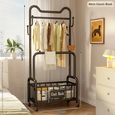 HAOMEIJIA | Freestanding Coat Rack for Bedroom Easy to Move and Store Clothes Hanger