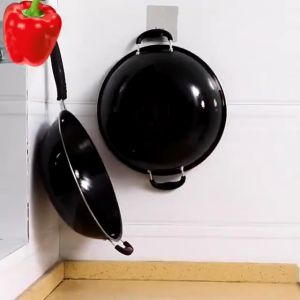 Wajan Enamel Masak Kuali Goreng Warna Hitam Wok Pan Anti Lengket Non-Stick