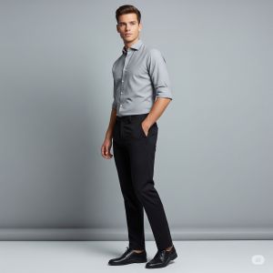 KAVEMAN | Celana Kantor Formal Hitam Pria Keren Slim Fit Abu Hitam Wool Premium Terlaris Ukuran 27-32