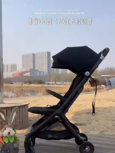 Xe đẩy du lịch cho bé gấp gọn LECOCO dùng sơ sinh đến 6 tuổi với 3 chế độ ngồi ngữa và nằm 4 bánh chống sốcđi máy bay