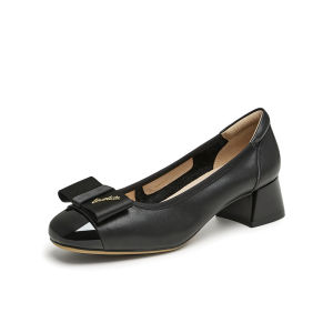 Tata Her Chunky Heel Flats Womens Shoes Slip-on Flats Wanwan Style Shoes Commuters All-Matching 2024 Fall and Winter X8ma5cq4