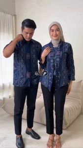 Baju Batik Couple Terbaru: Desain Batik Klasik & Blus Kancing Depan Motif Clasic Batik Kembar Putra