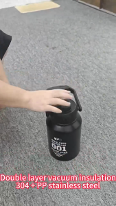 Mount peak Portable Stainless Steel Ice Cooler Insulated Handheld Thermos Bucket for Camping Large Capaci